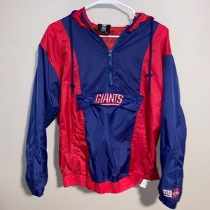 NFL New York Giants Red/Blue Windbreaker Hoodie